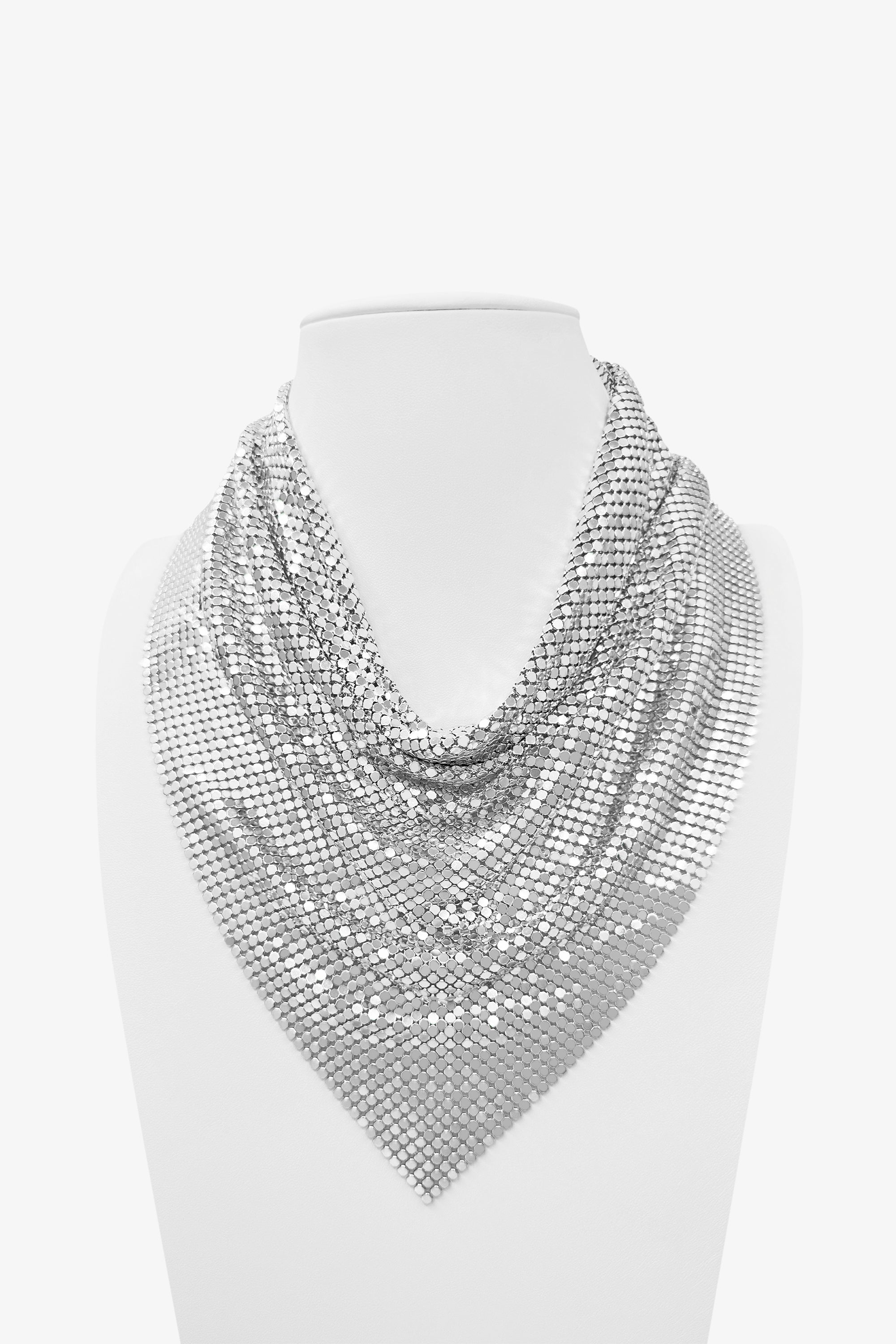 Chainmail Scarf Silver-Tone