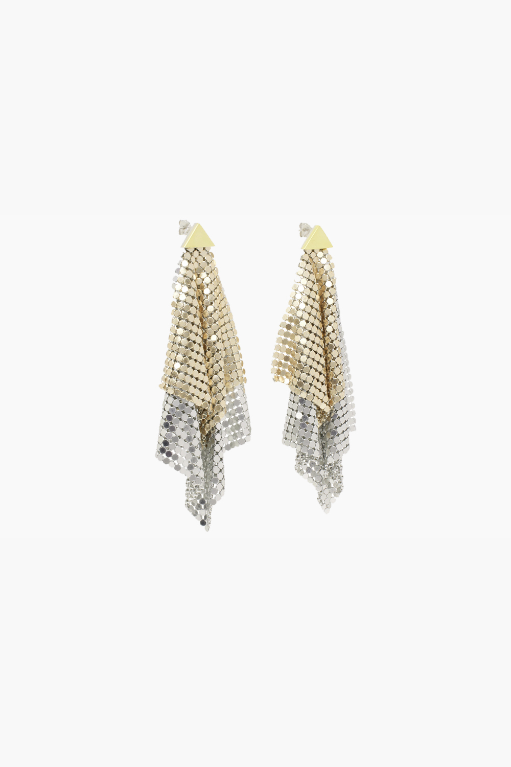 Chainmail Mini Earrings Gold and Platinum-Tone