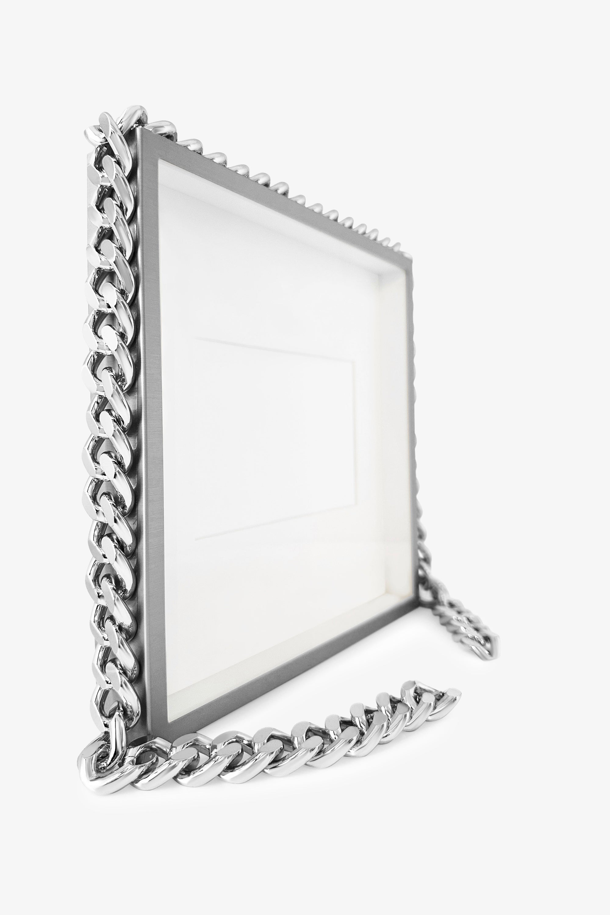 Chain Link Frame Silver-Tone