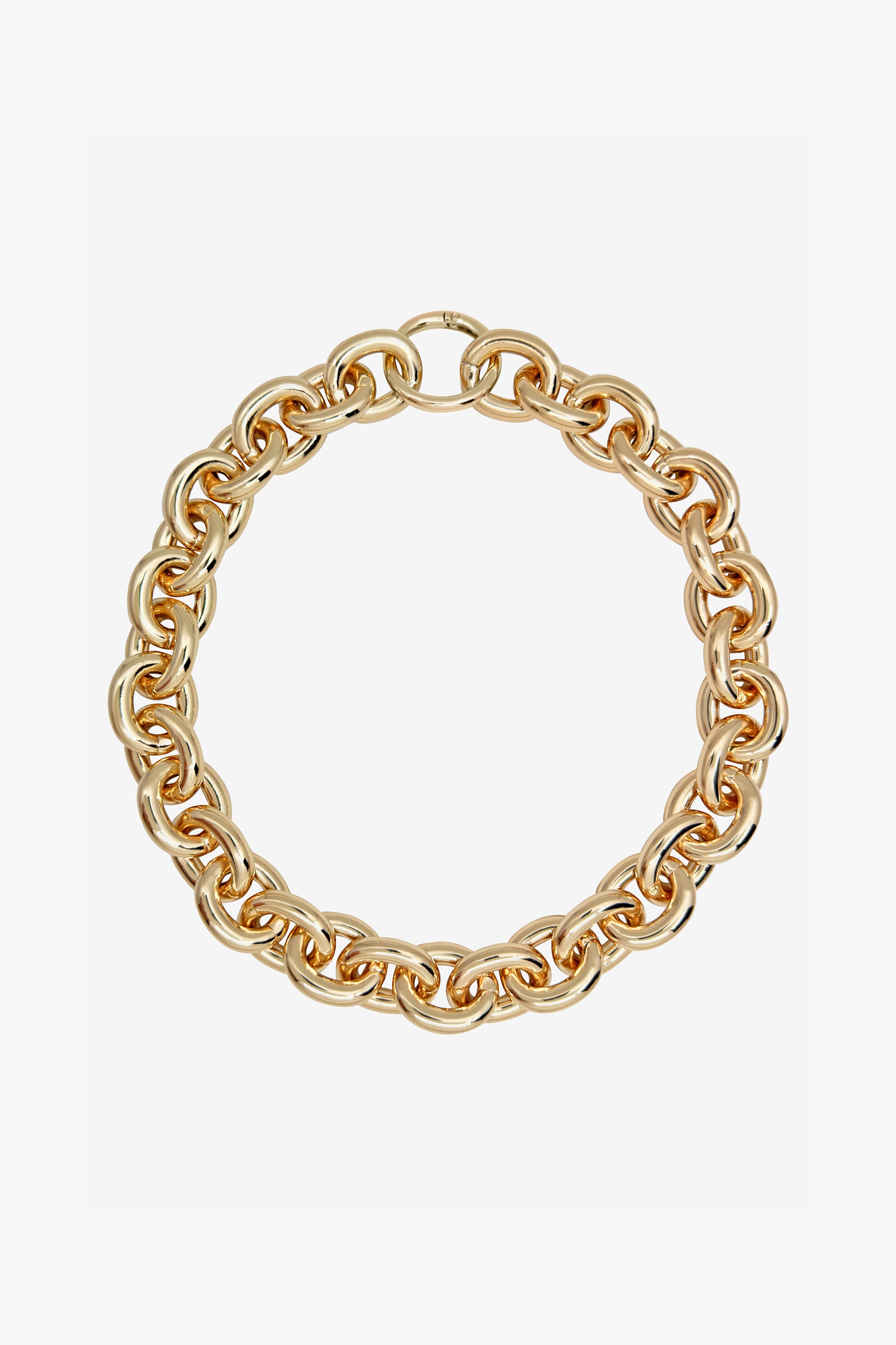 Chain Link Necklace and Bracelet Gold-Tone