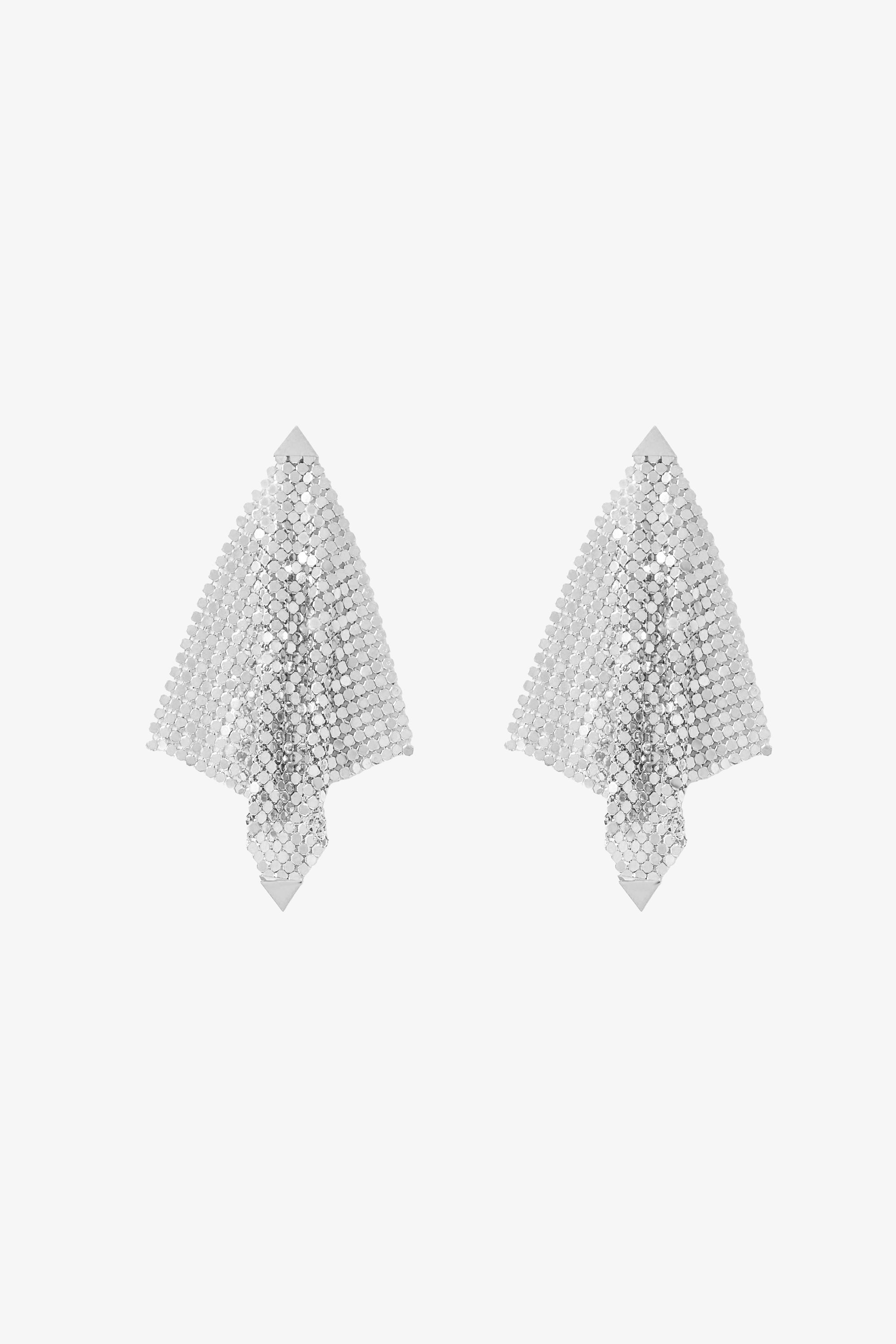 Chainmail Earrings Silver-Tone