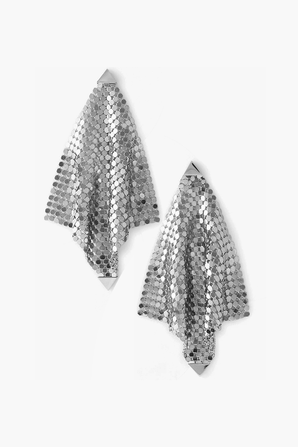 Chainmail Earrings Platinum-Tone