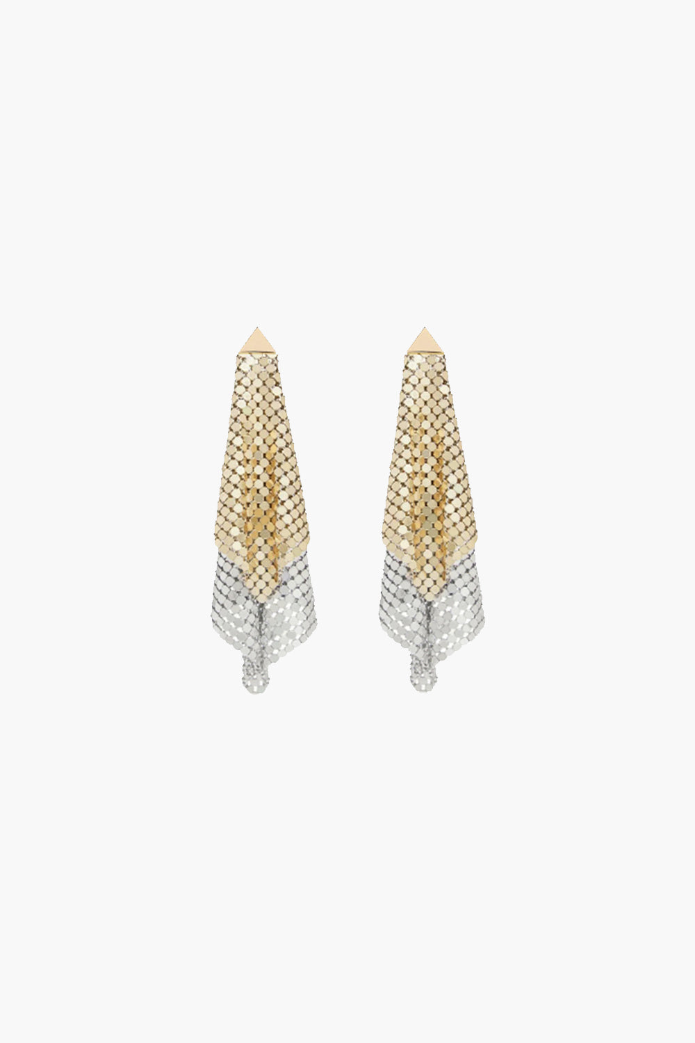 Chainmail Mini Earrings Gold and Platinum-Tone