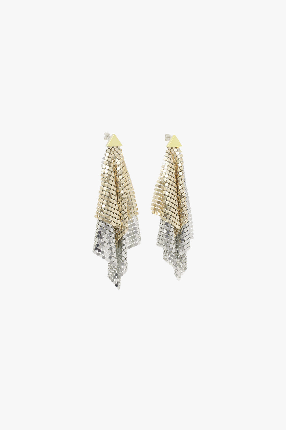 Chainmail Mini Earrings Gold and Platinum-Tone