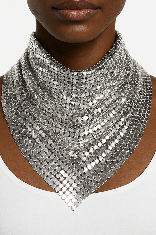 Chainmail Scarf Platinum-Tone
